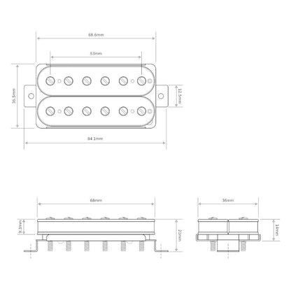 High output handmade humbucker bridge pickup